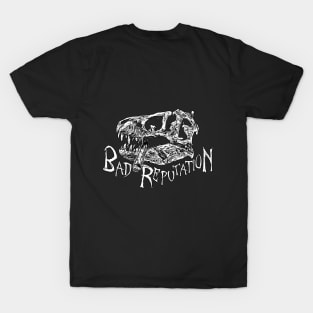 Bad Reputation T-Rex Skull white version T-Shirt